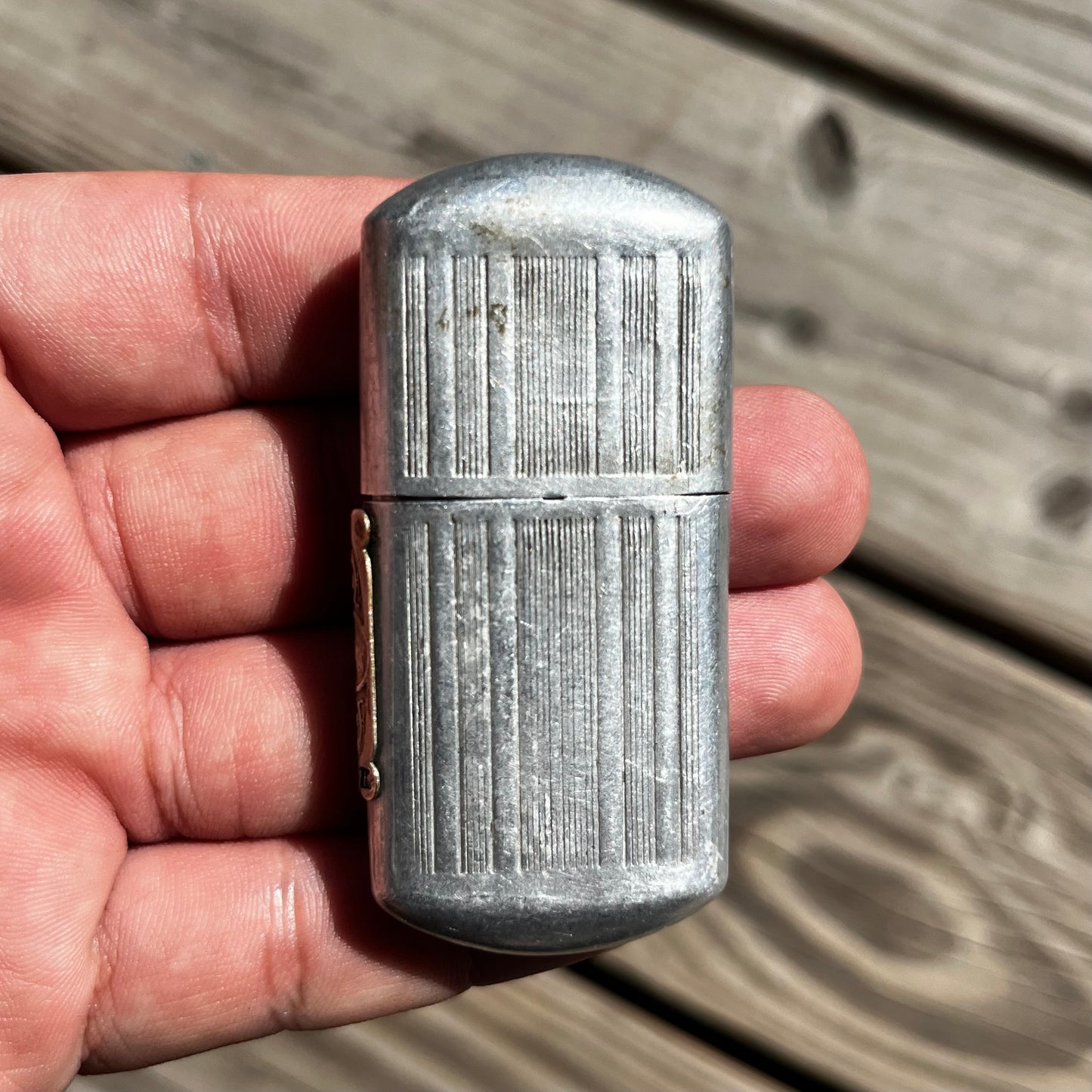1930s Ministere Finances trench art lighter.
