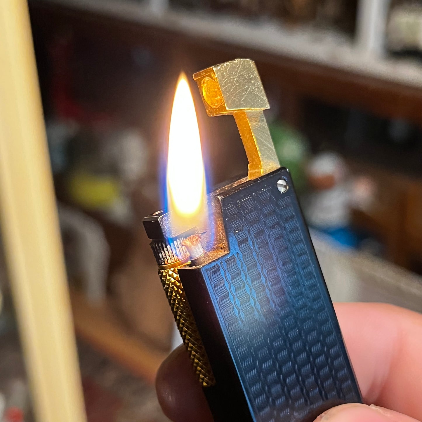1950s Penguin Cygnus clock lighter.