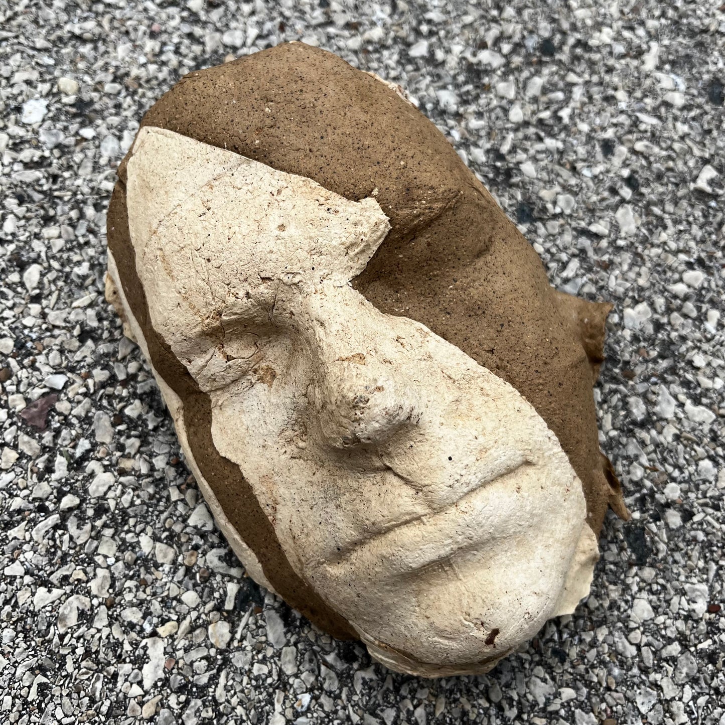 90s Hand crafted clay “Death mask”.