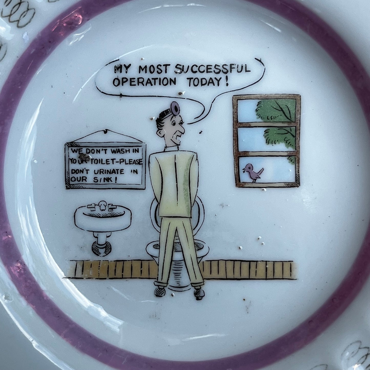 1950s Humorous ashtray.