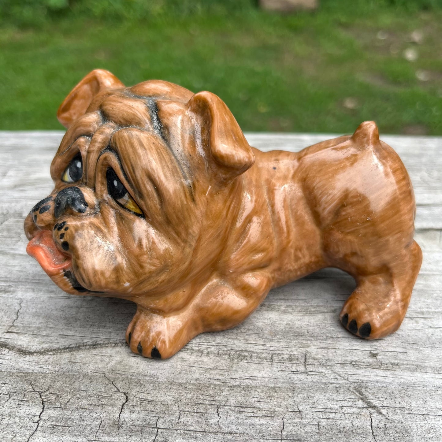 Vintage ceramic bulldog.