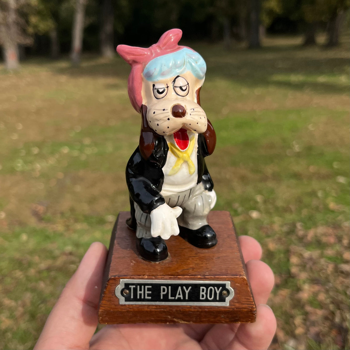 “The Playboy” pup figurine.