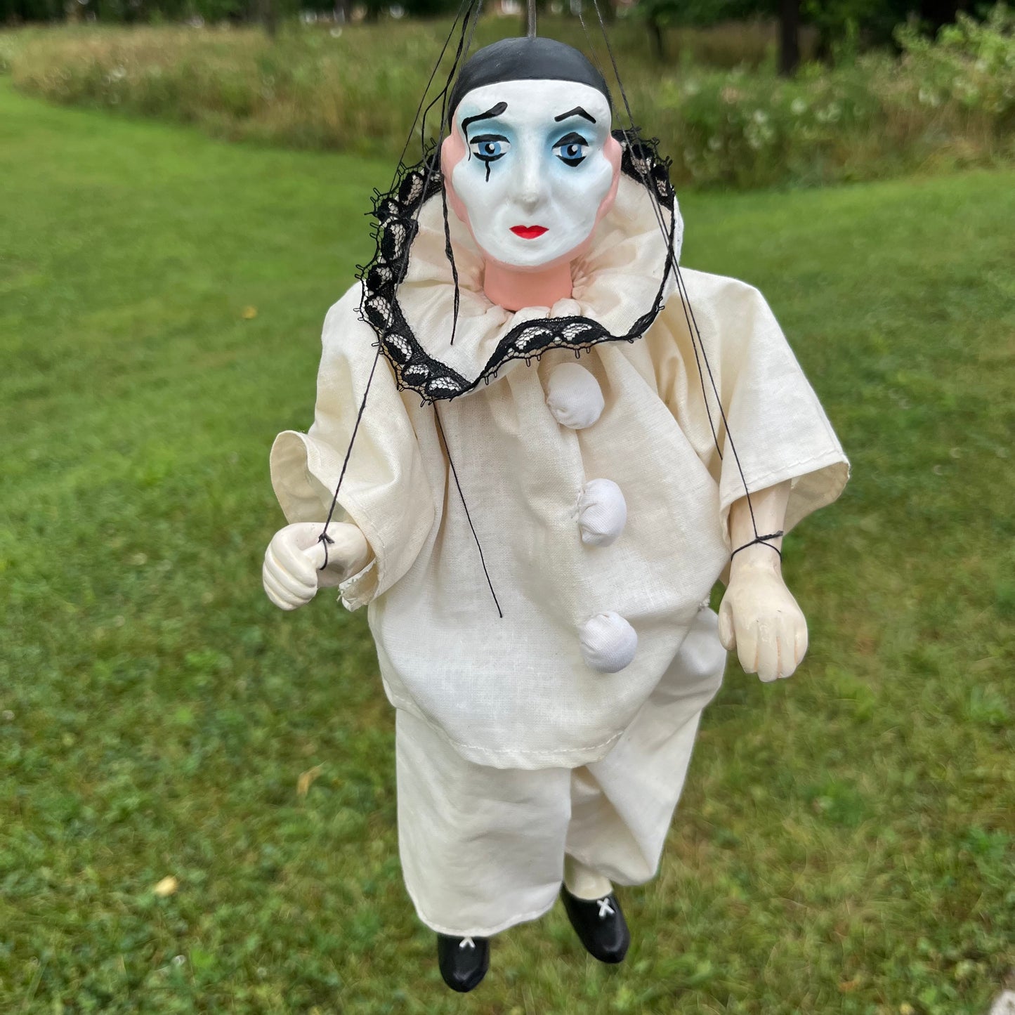Vintage hand painted Pierrot marionette.