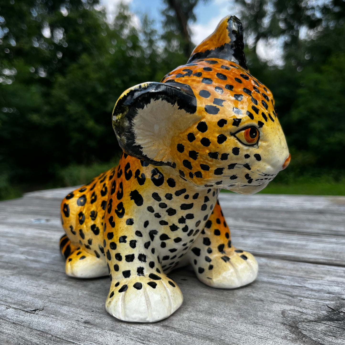 1970s Porcelain leopard cub.