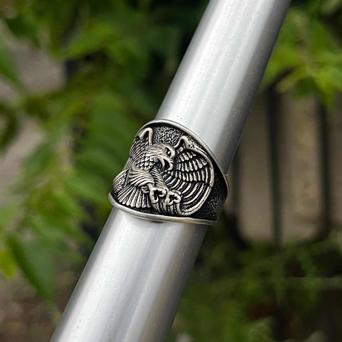 Vintage Sterling eagle ring. Size 12.5.