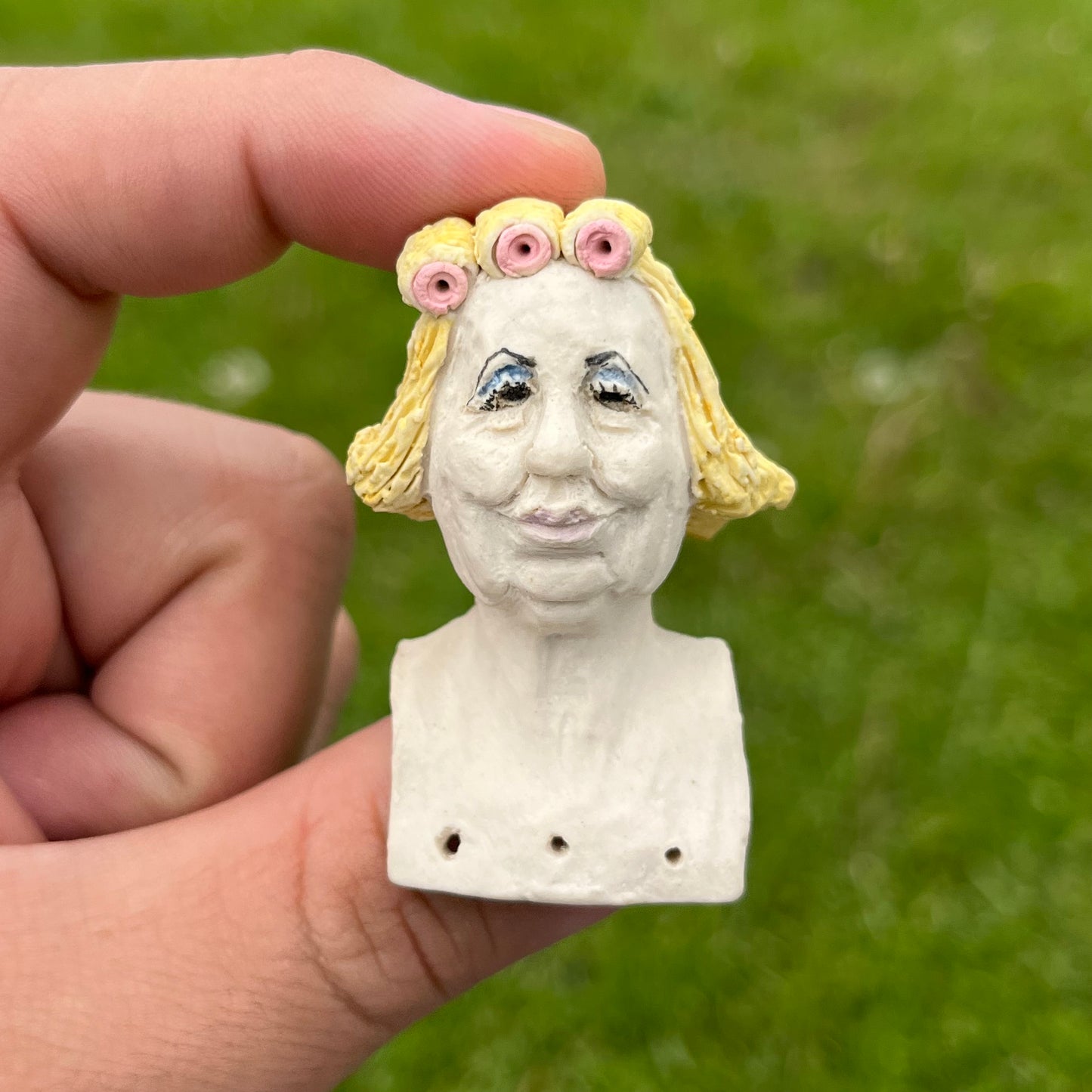 90s Clay sculture by Charlotte Burgess.