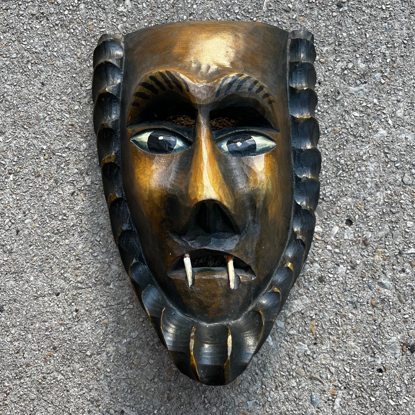 Vintage Wolf man mask from Monterrey, Mexico.