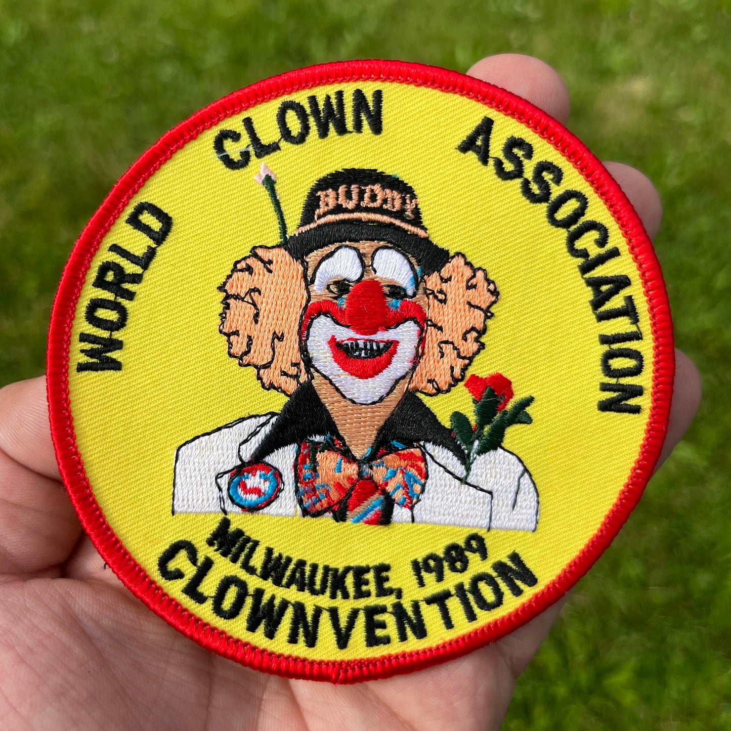 1980s World clown association patch.