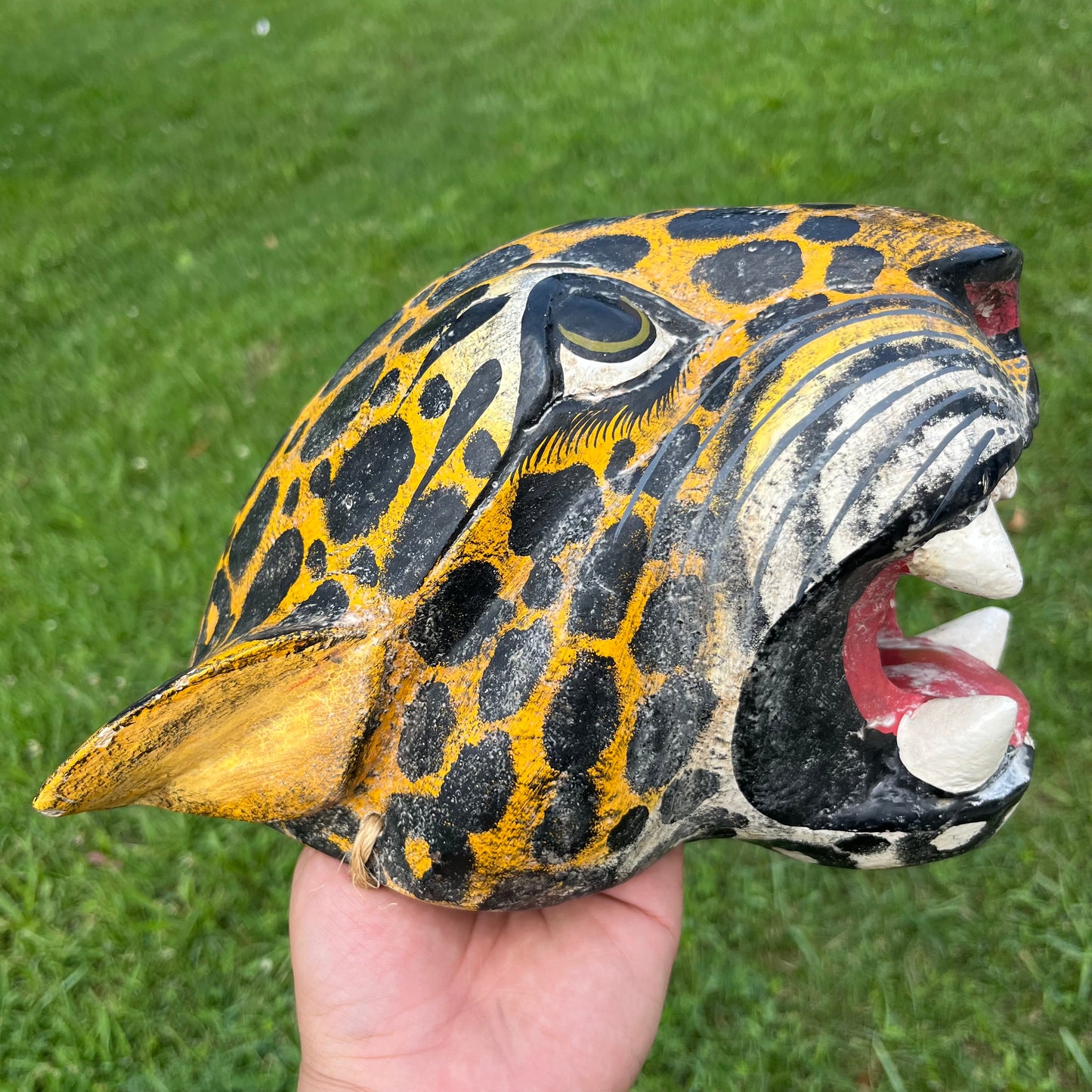 Vintage hand crafted jaguar mask.