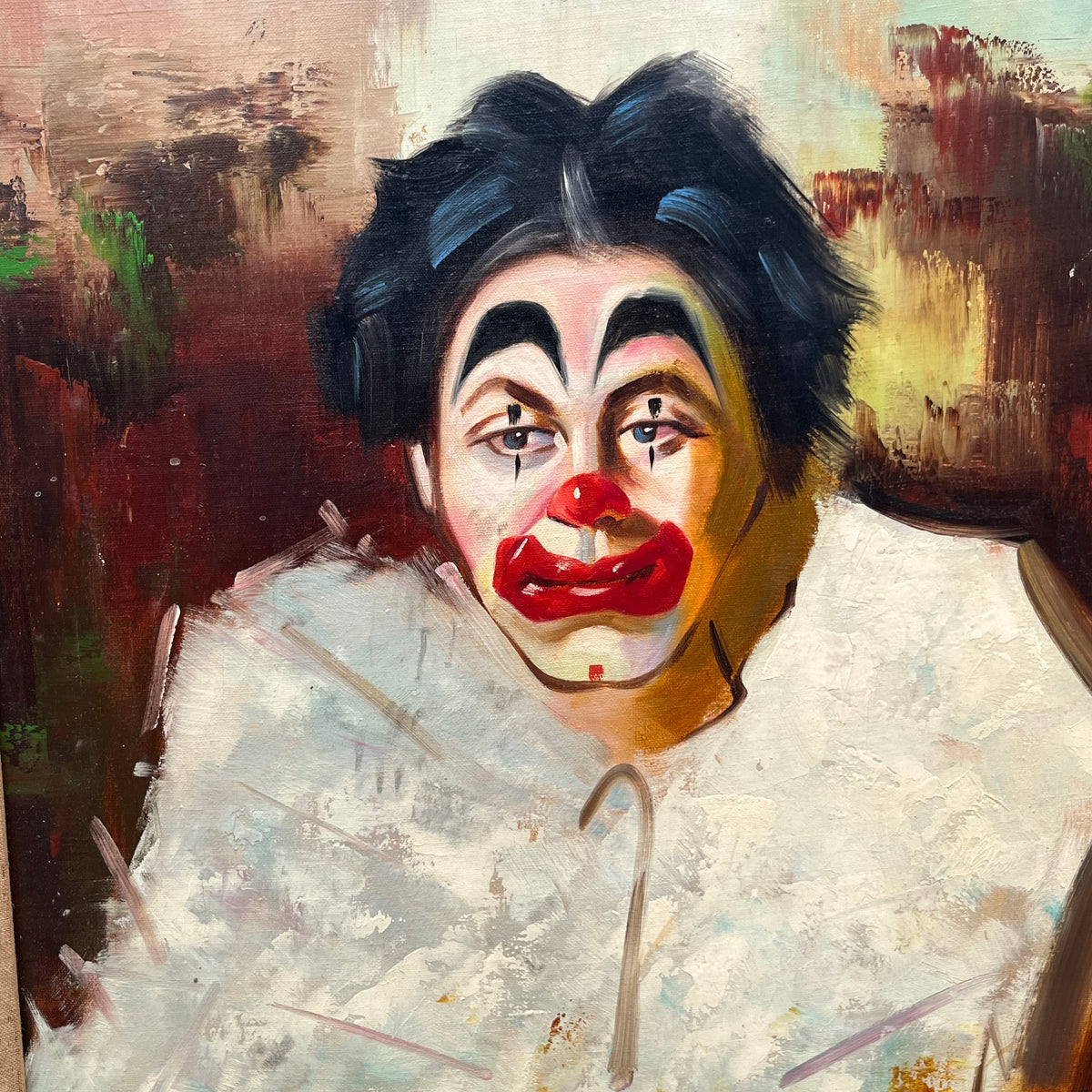 1980s Original clown painting.