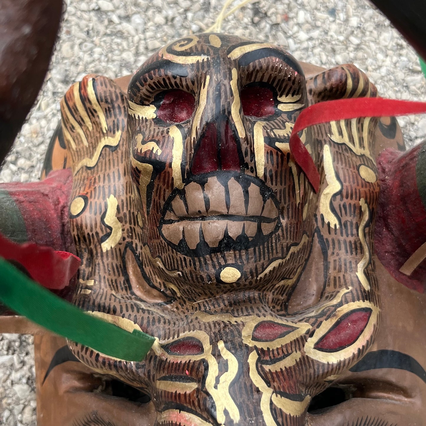 Modern decorative day of the dead skeleton mask.