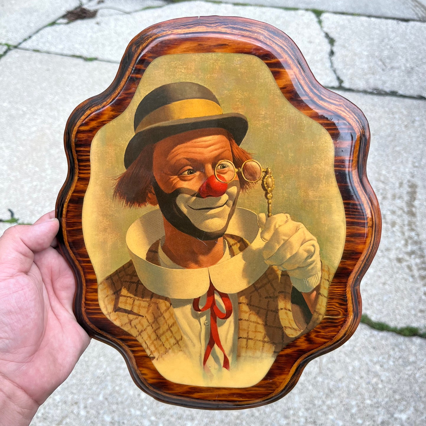 Vintage Arthur Sarnoff clown plaque.