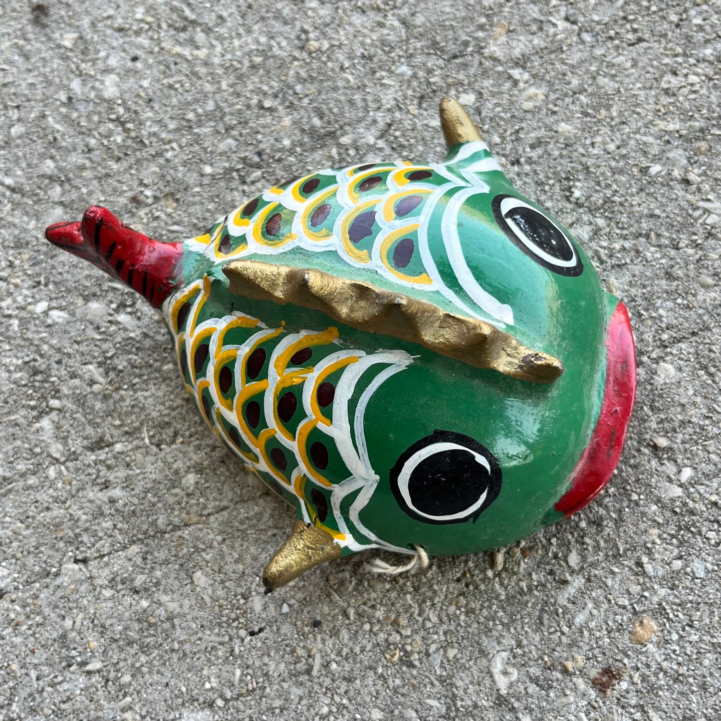 Vintage Mexican coconut fish.
