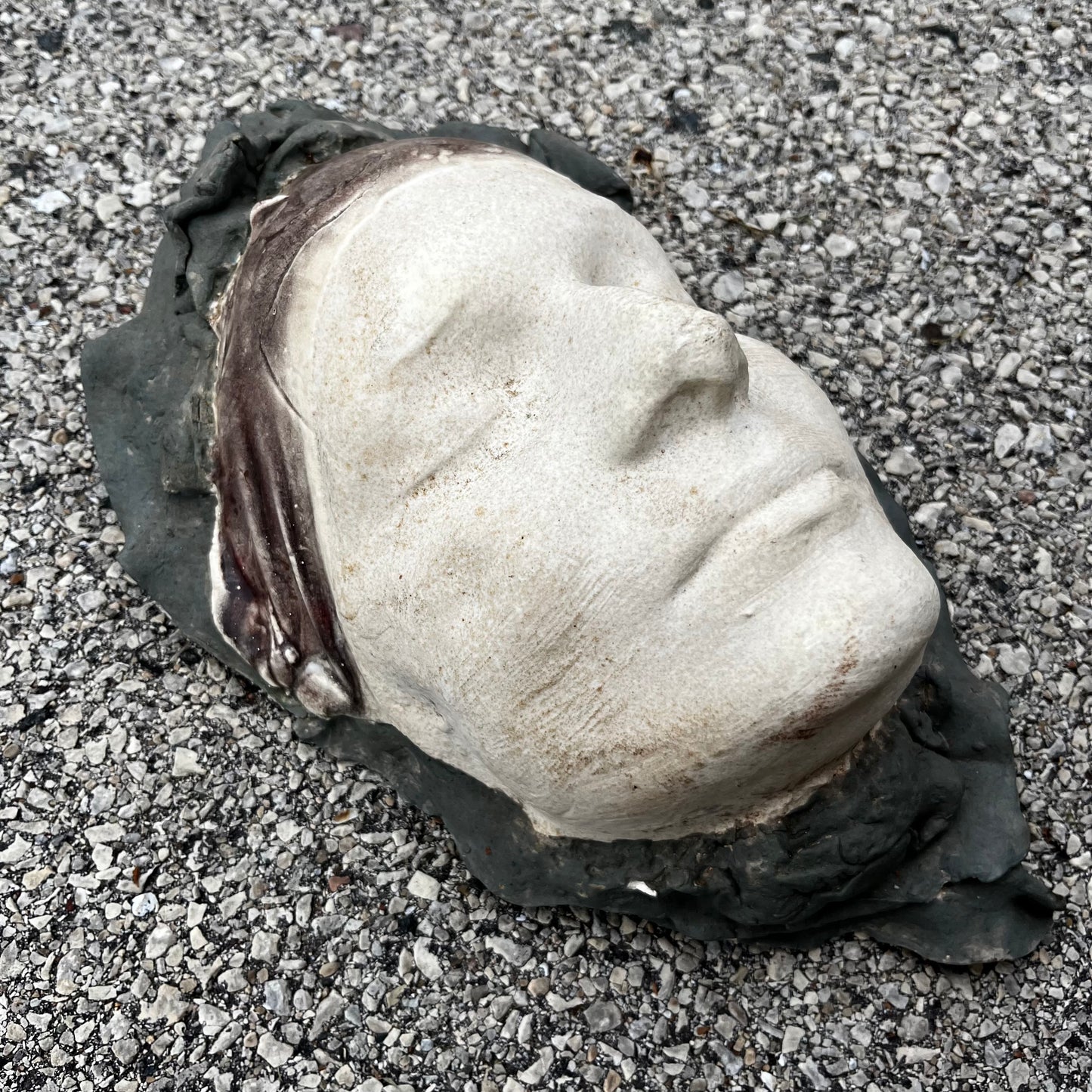 90s Hand crafted clay “Death mask”.