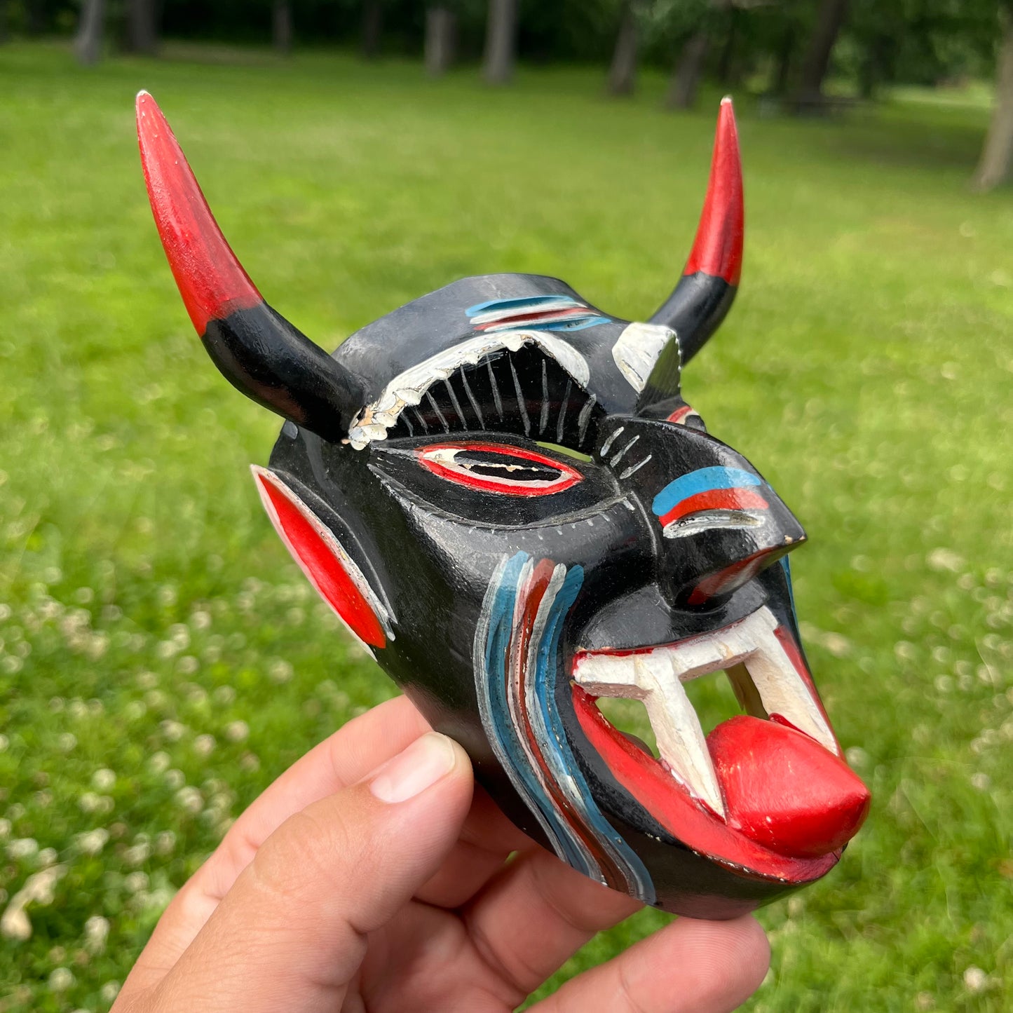 Vintage Oaxacan Diabo mask.