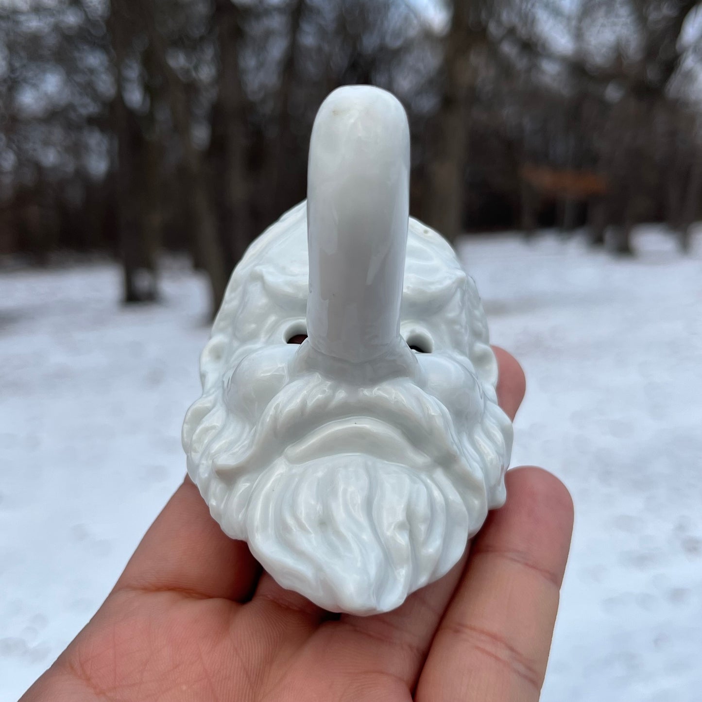 Vintage ceramic Tengu mask.