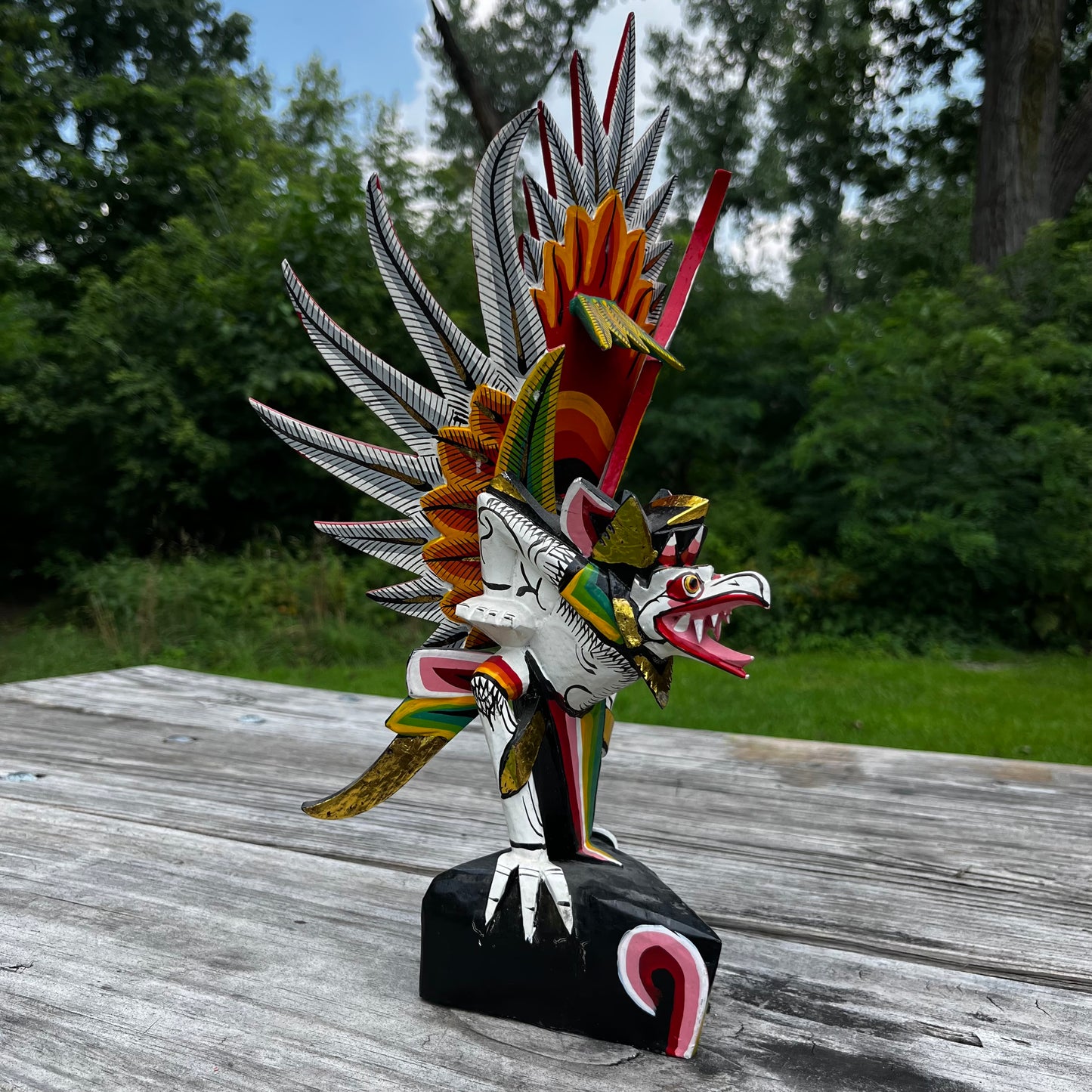 Vintage Balinese Garuda wood carving.