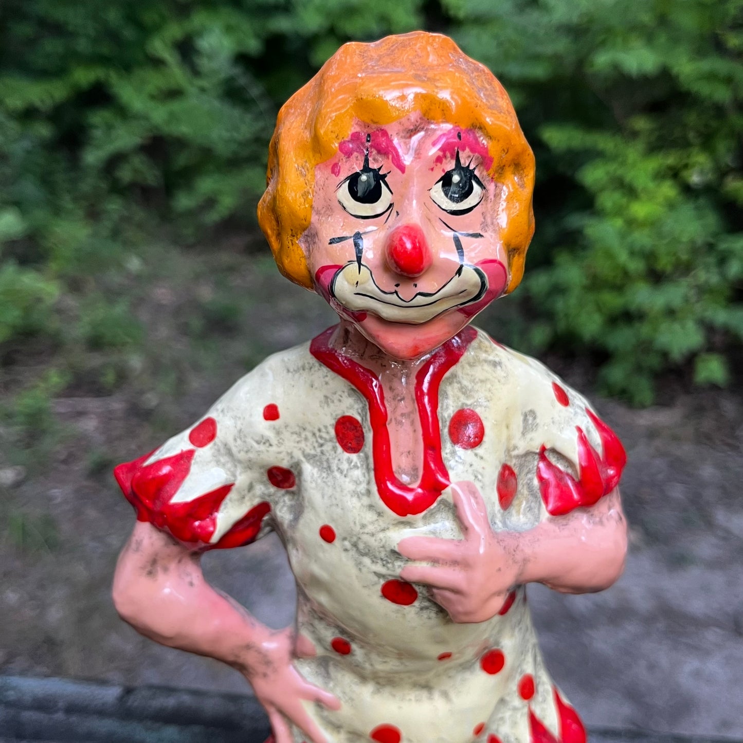 Vintage paper mache clown.