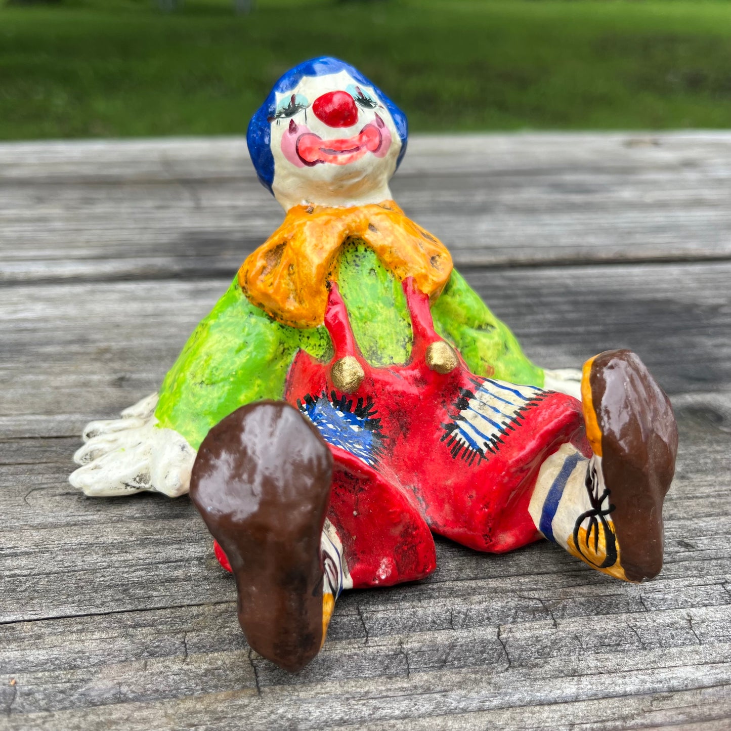 Vintage paper mache clown.