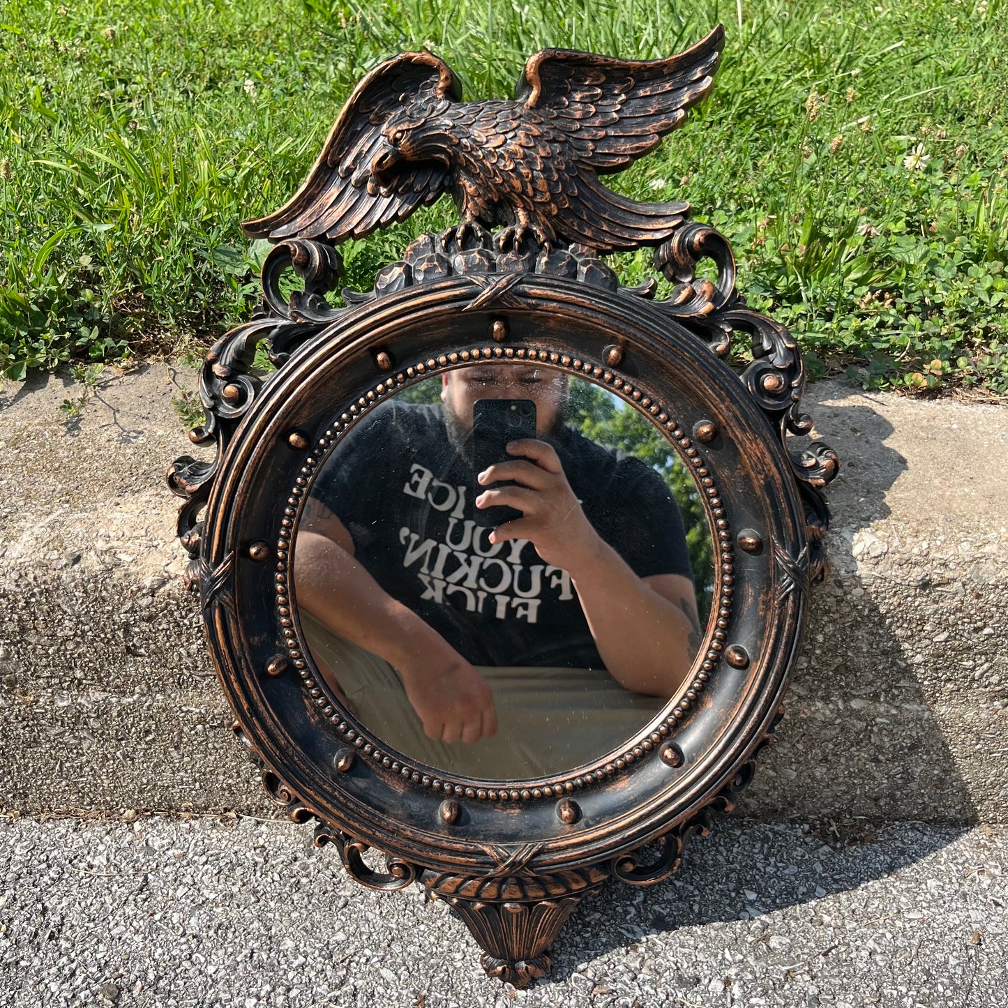 1960s Coppercraft guild eagle mirror.