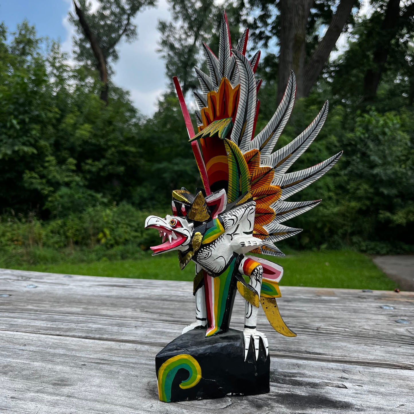 Vintage Balinese Garuda wood carving.