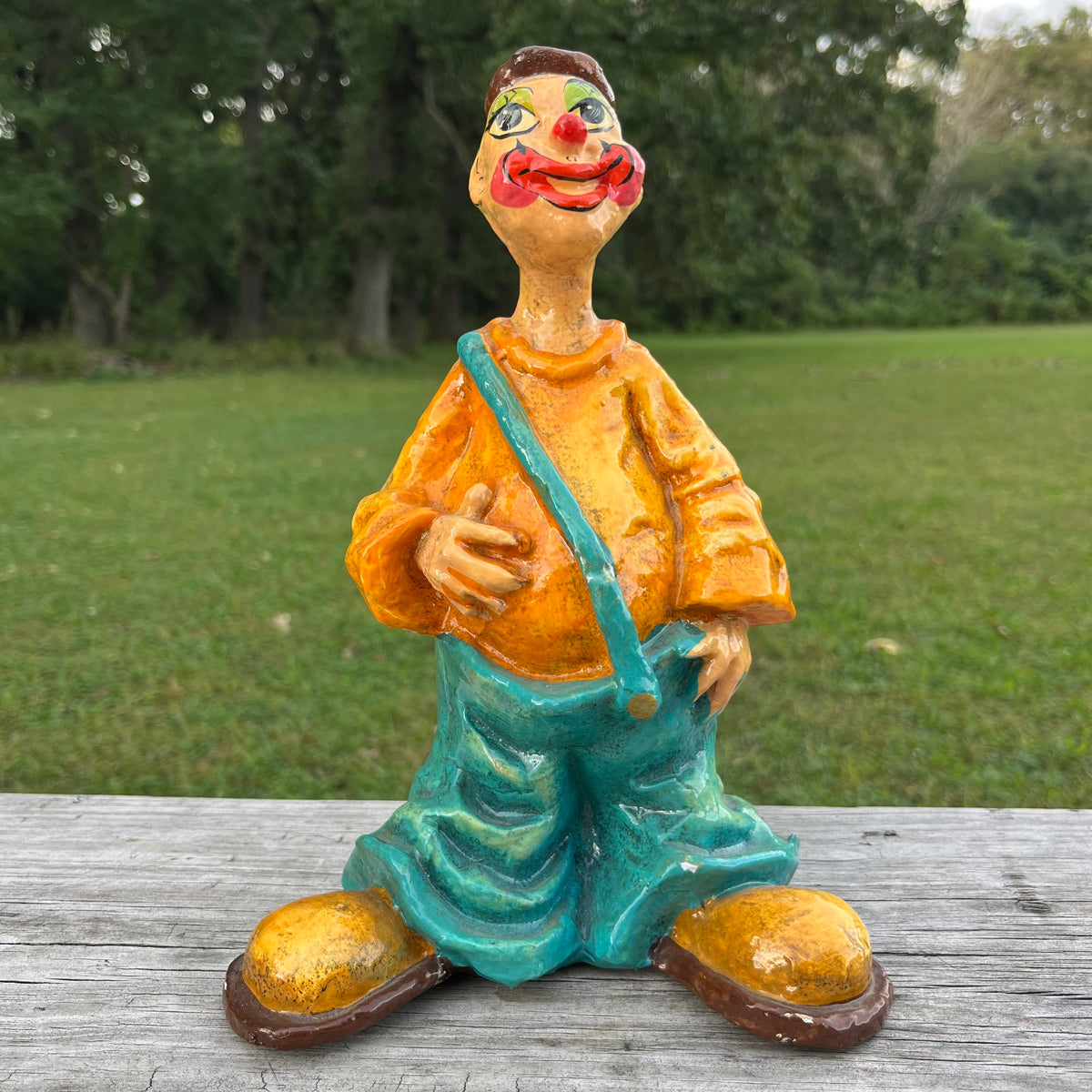 Vintage paper mache clown.