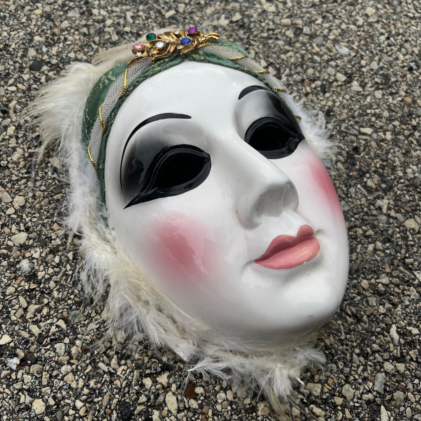 1980s Ceramic deco mask.