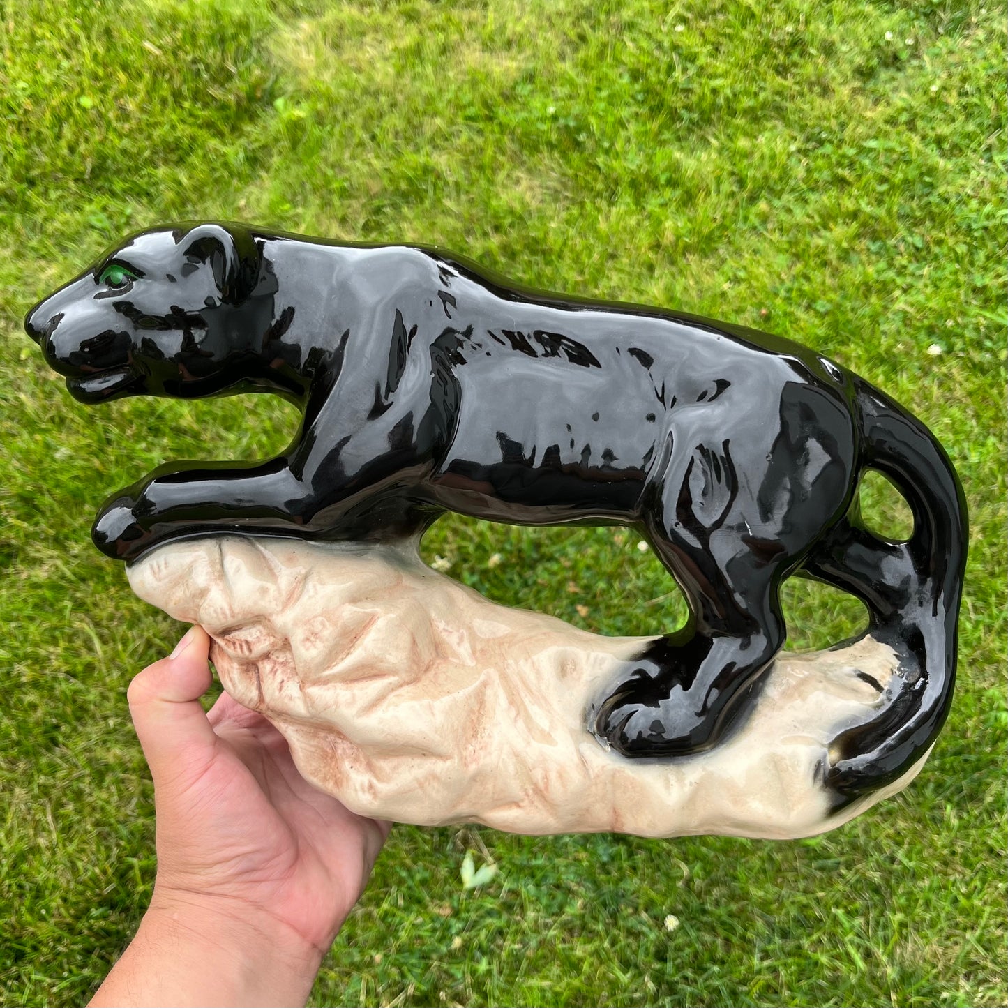 90s Ceramic black panther statue.