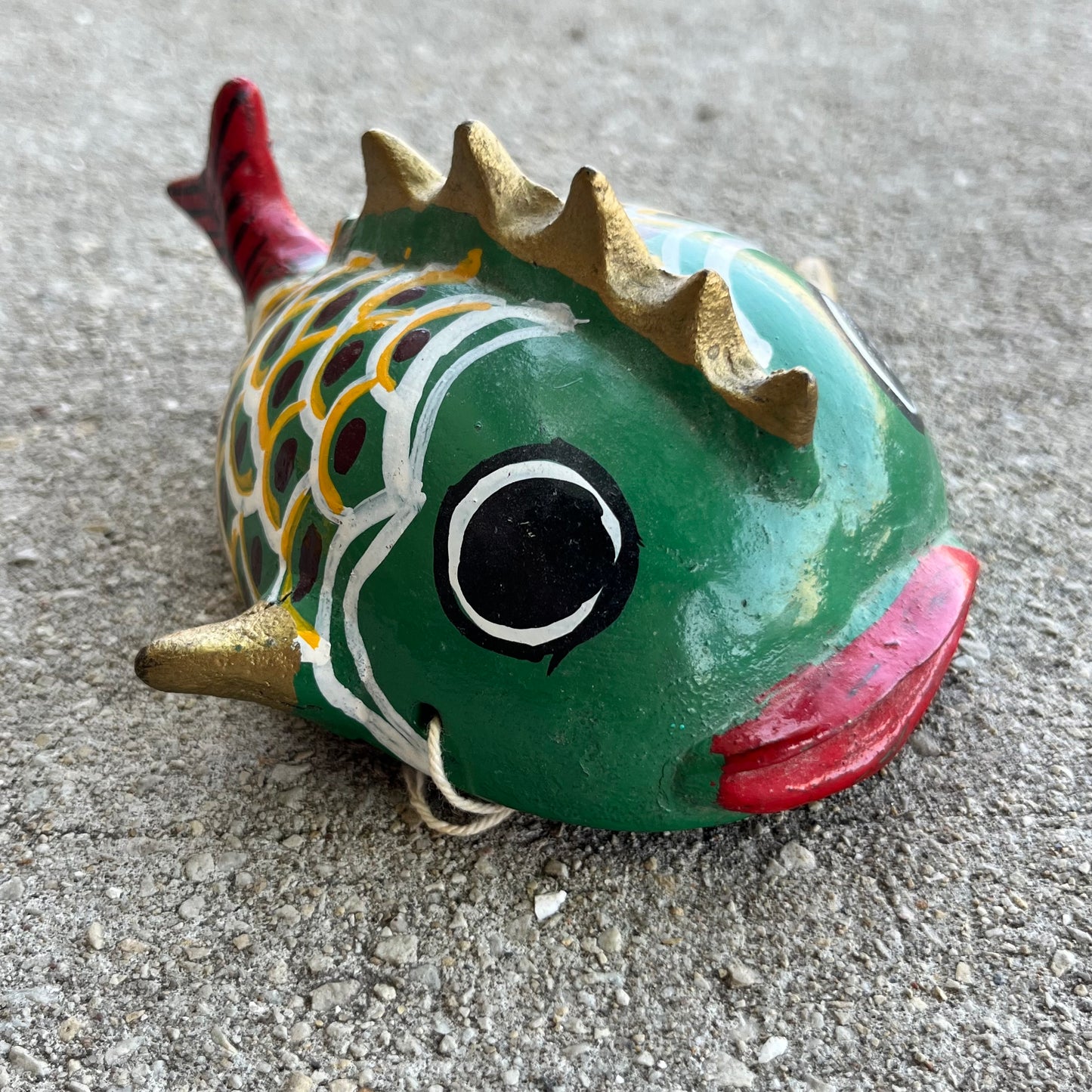 Vintage Mexican coconut fish.