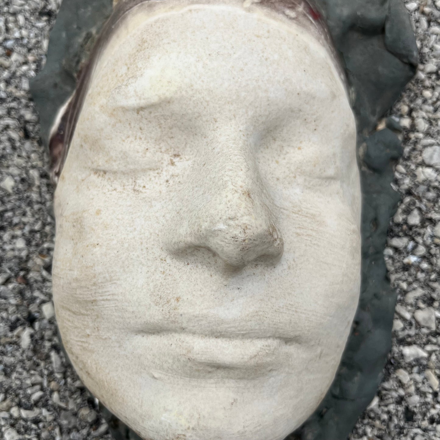 90s Hand crafted clay “Death mask”.