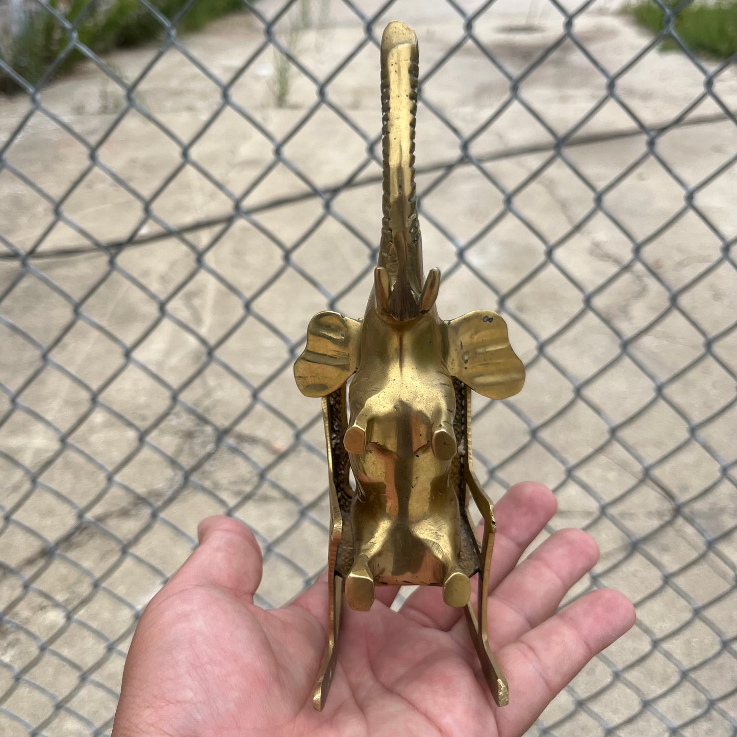 Vintage brass elephant.