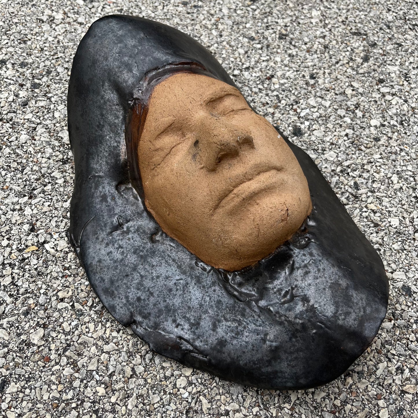 90s Hand crafted clay “Death mask”.