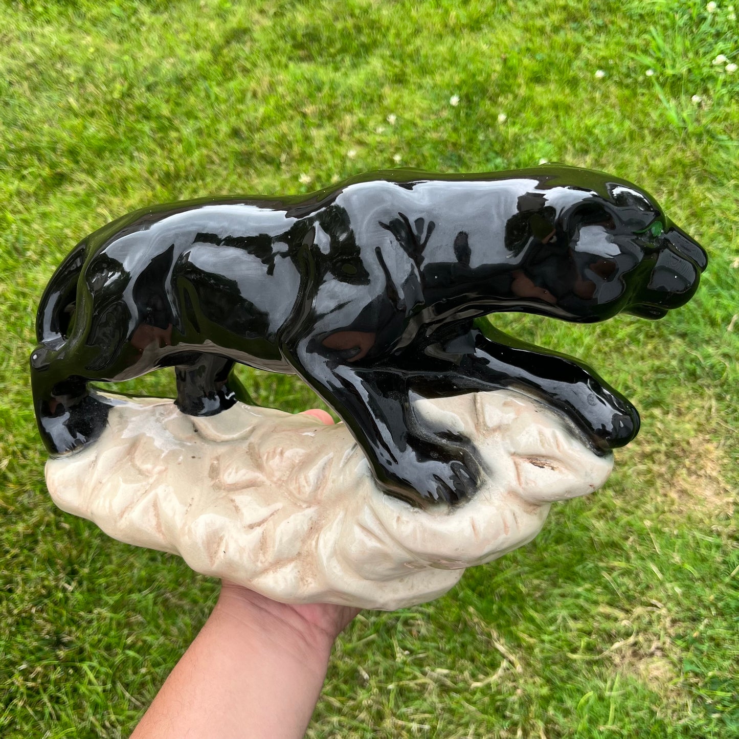90s Ceramic black panther statue.
