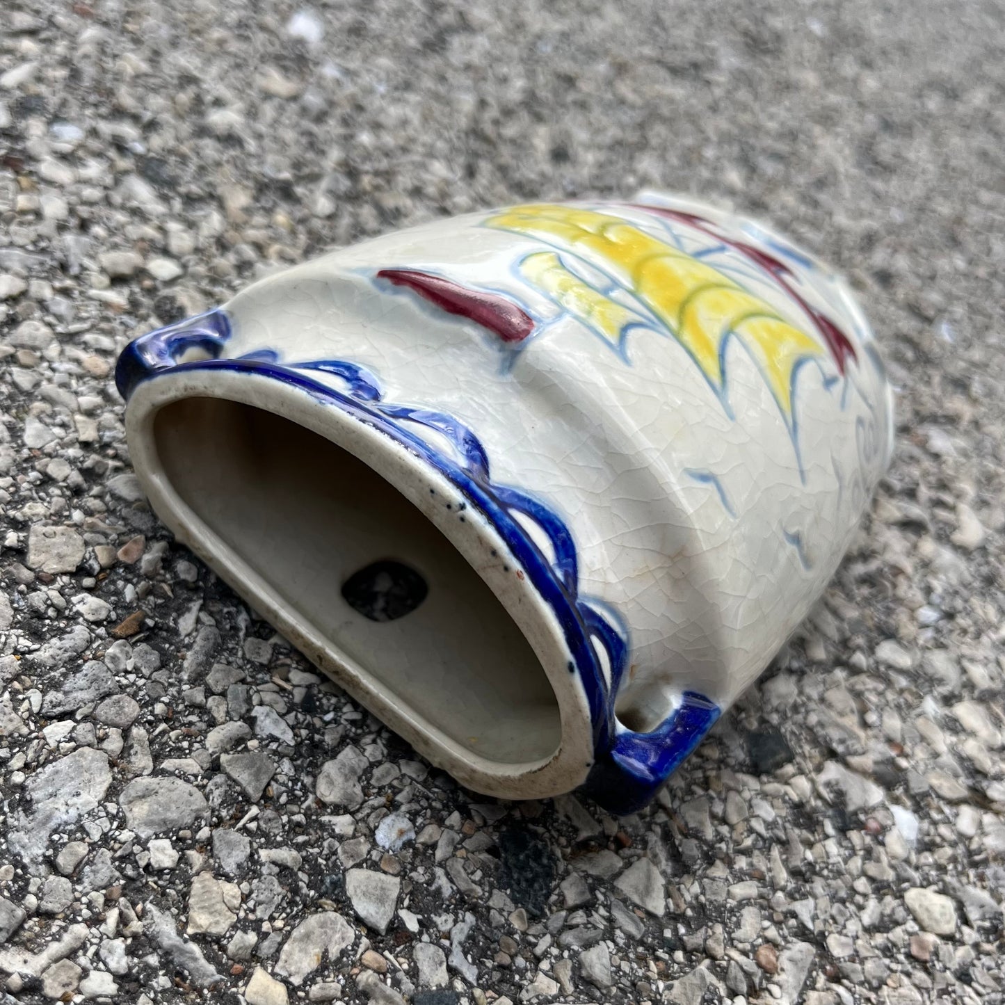 1960s Sailboat wall pocket.