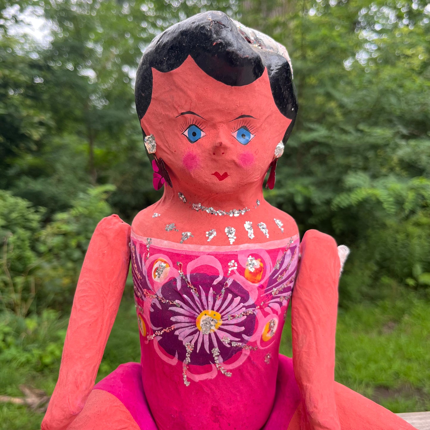 Vintage paper mache Lupita doll.