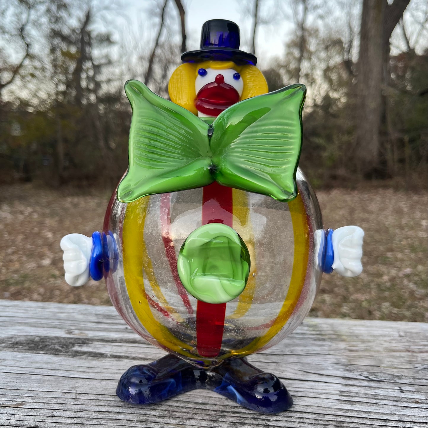Vintage Murano glass clown dish.