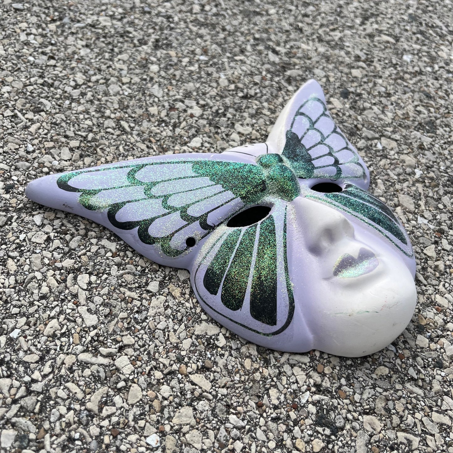 1989 Clay butterfly mask.