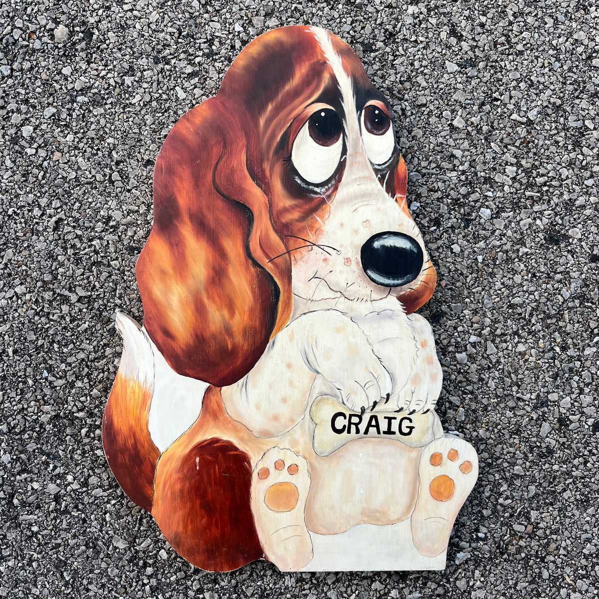 Vintage wood cut “Craig” plaque.