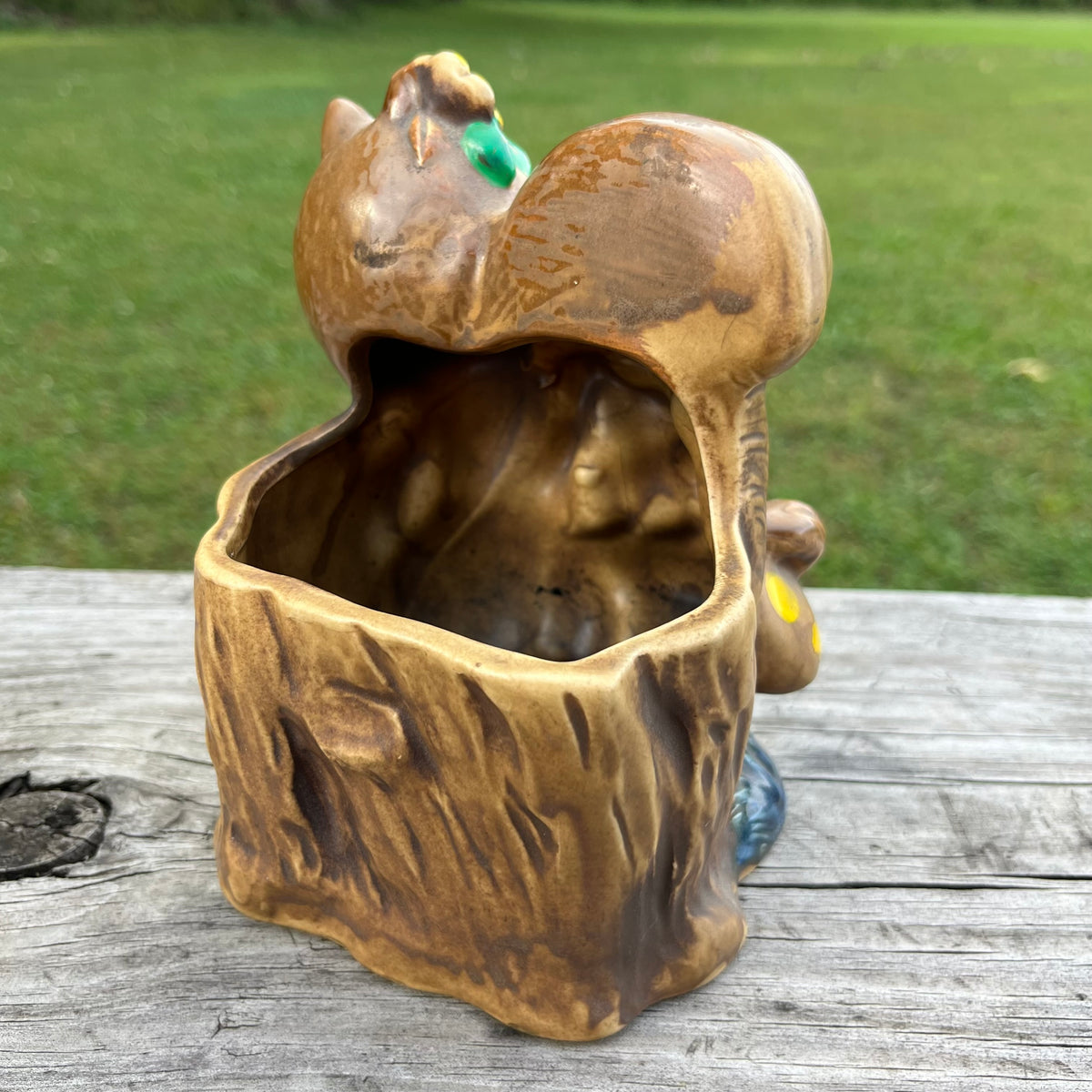 1960s Ceramic squirrel planter.