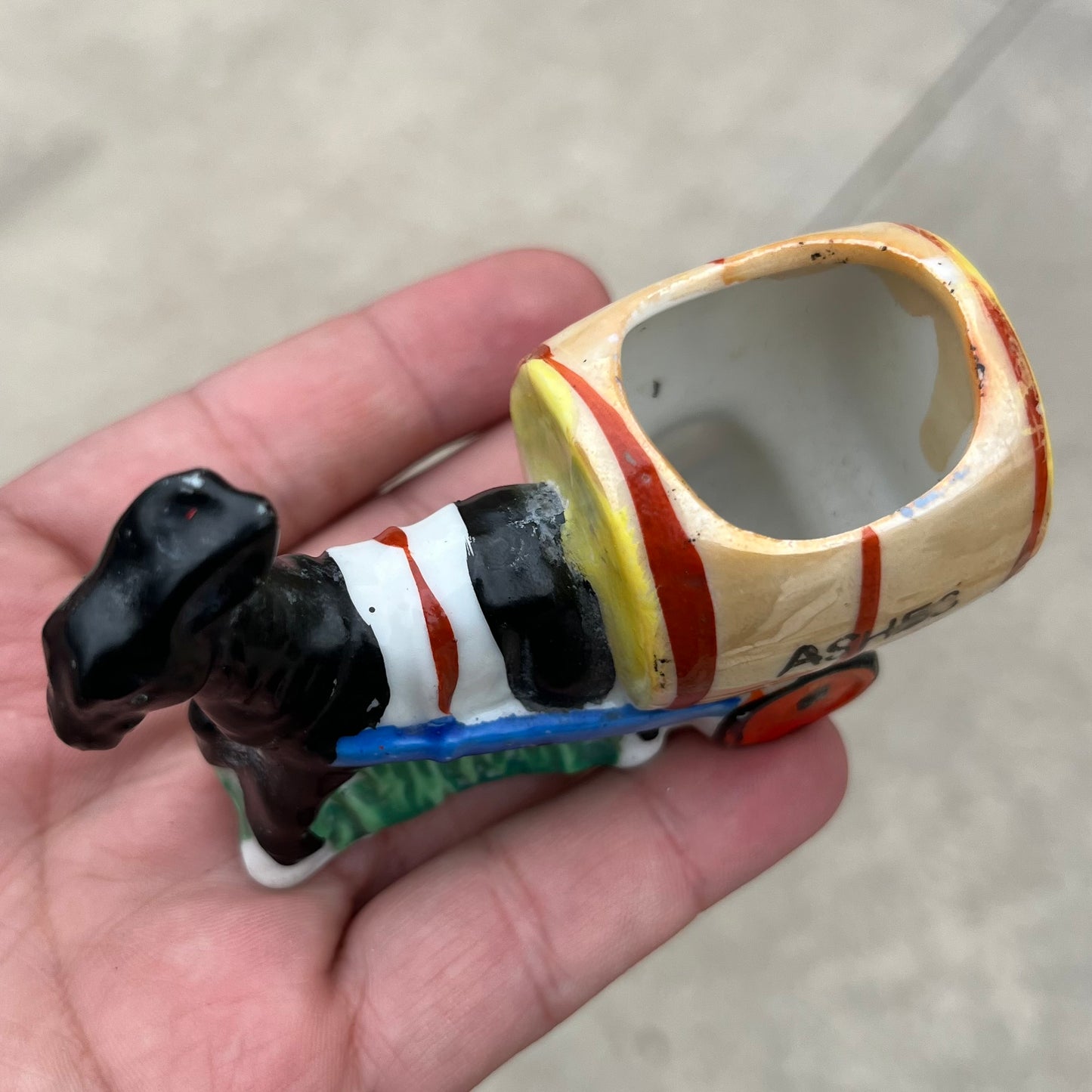 Vintage donkey ashtray.