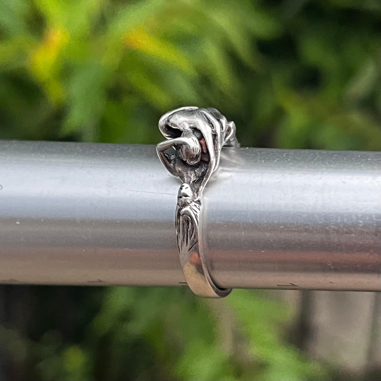 Vintage Sterling lovers ring. Size 12.