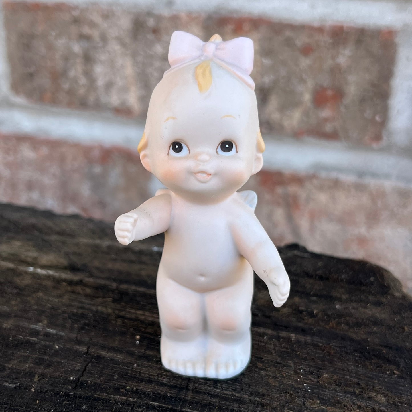 Vintage pink bow Kewpie.