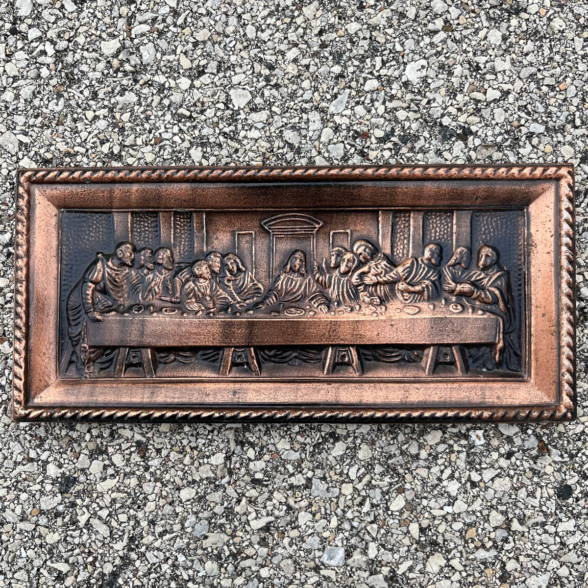 Vintage copper last supper.