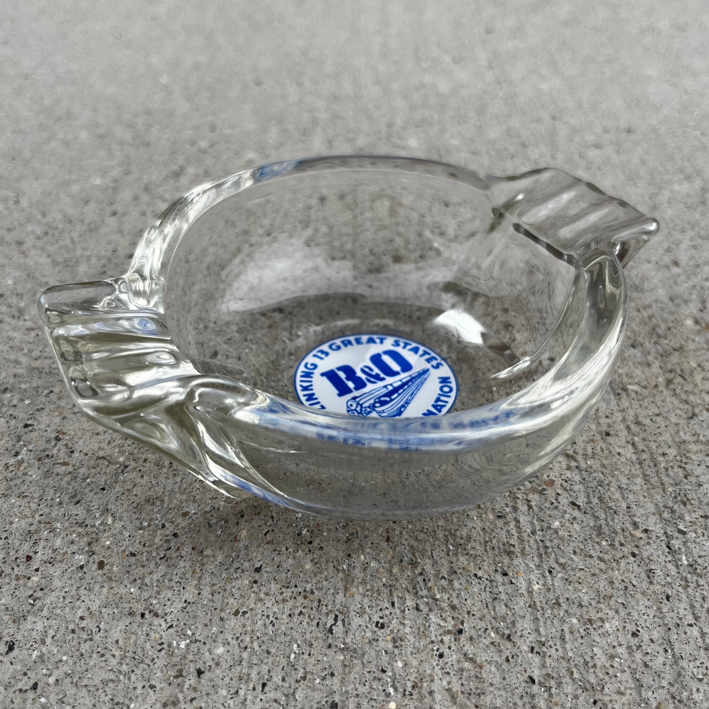 1960s B&O railroad ashtray.