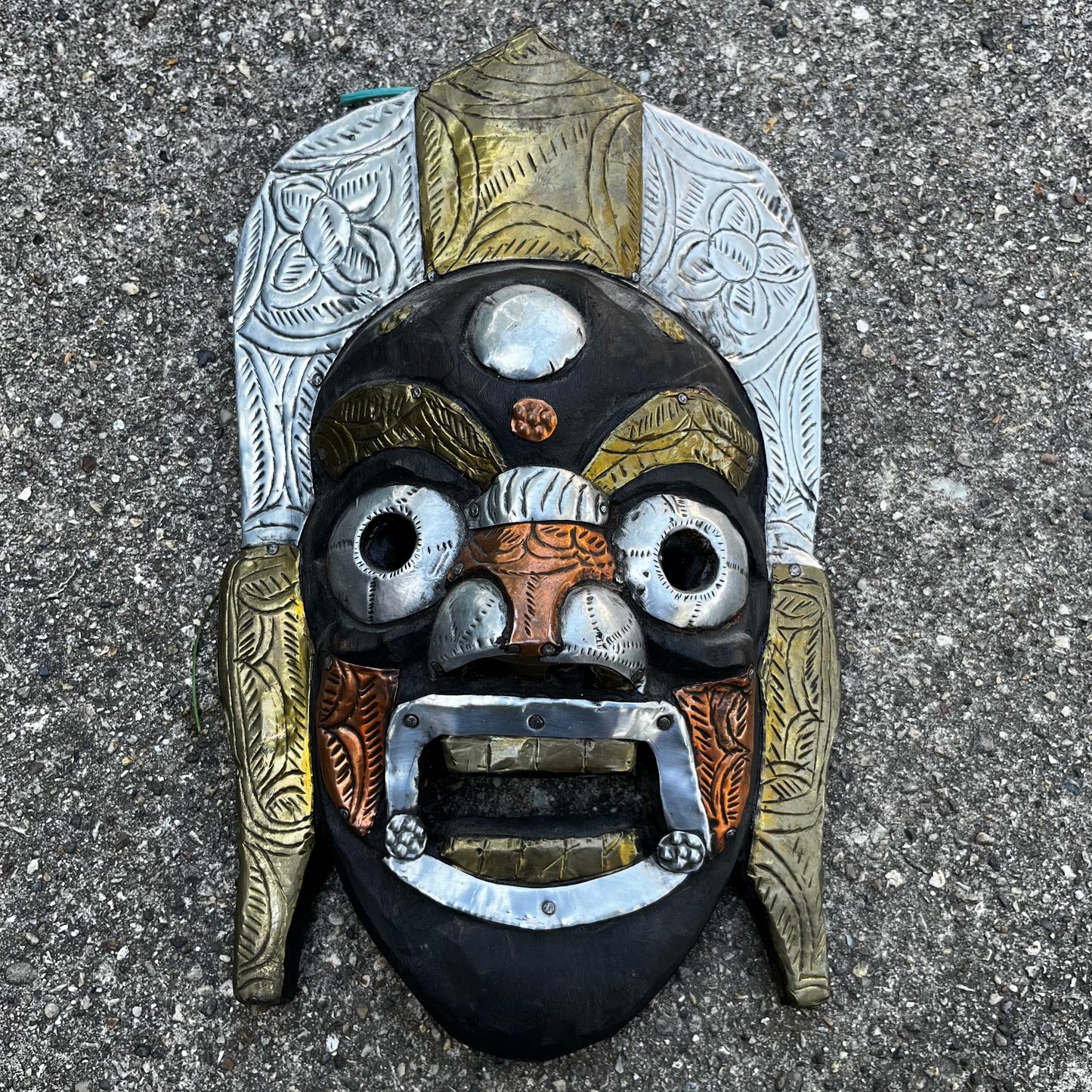 Vintage Tibetan Mahakala mask.