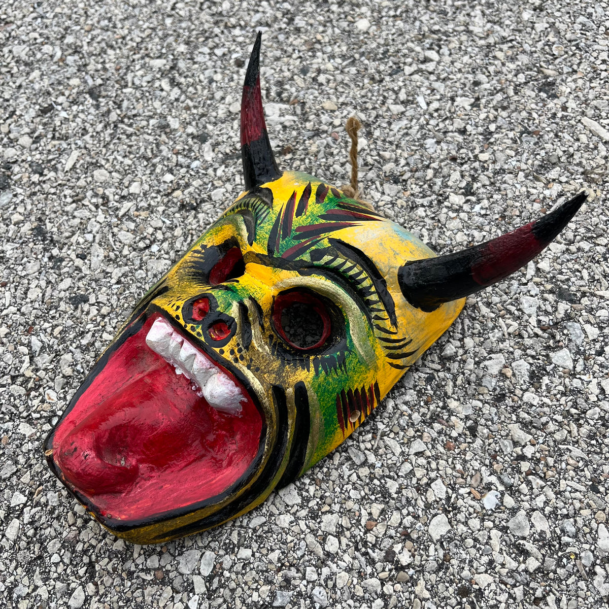 Vintage hand crafted Diablo mask.