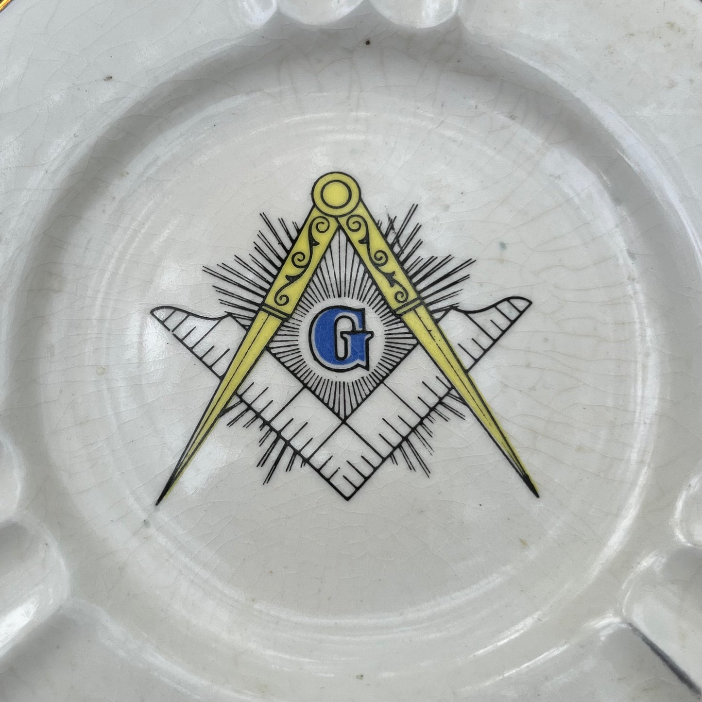 Vintage Masonic ashtray.