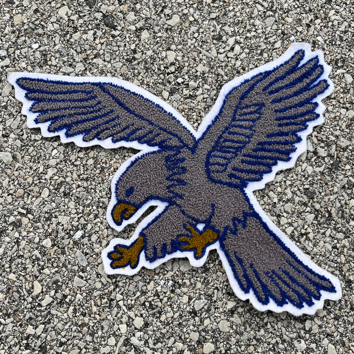 1960s Dark gray soaring eagle patch.