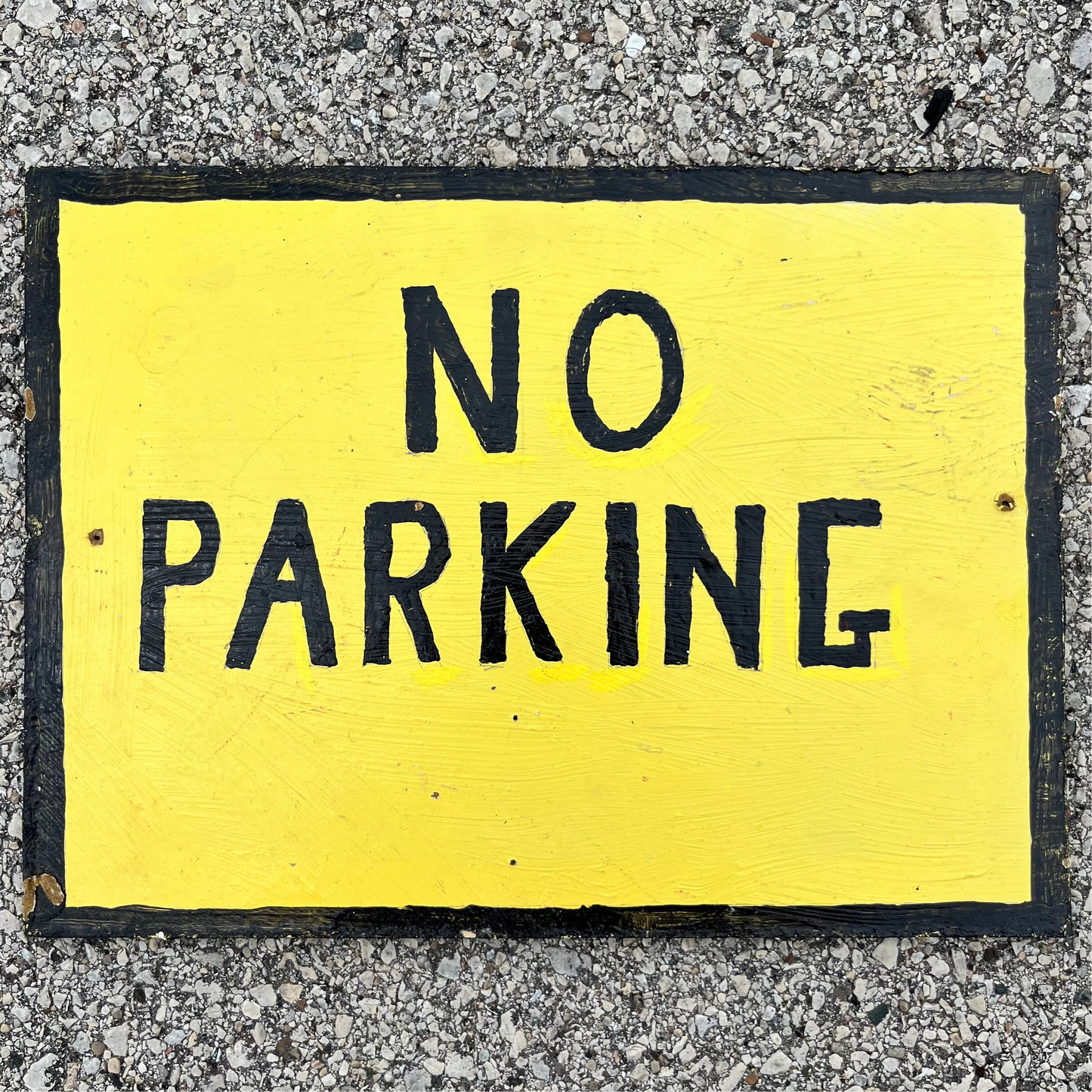 1980s Wooden No Parking sign.