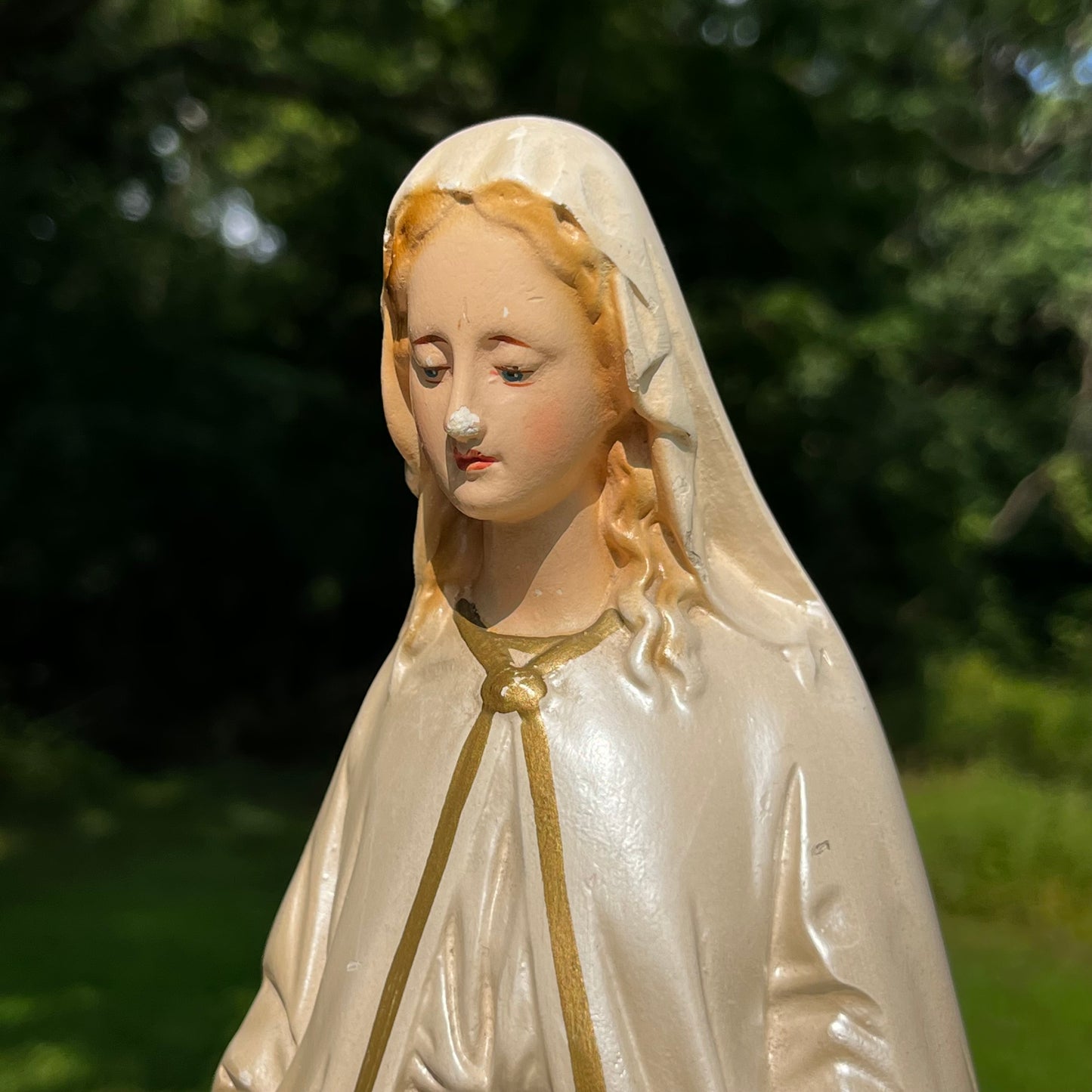 Vintage chalkware Mother Mary.